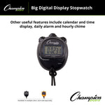 Champion Sports Big Digital Display Stopwatch