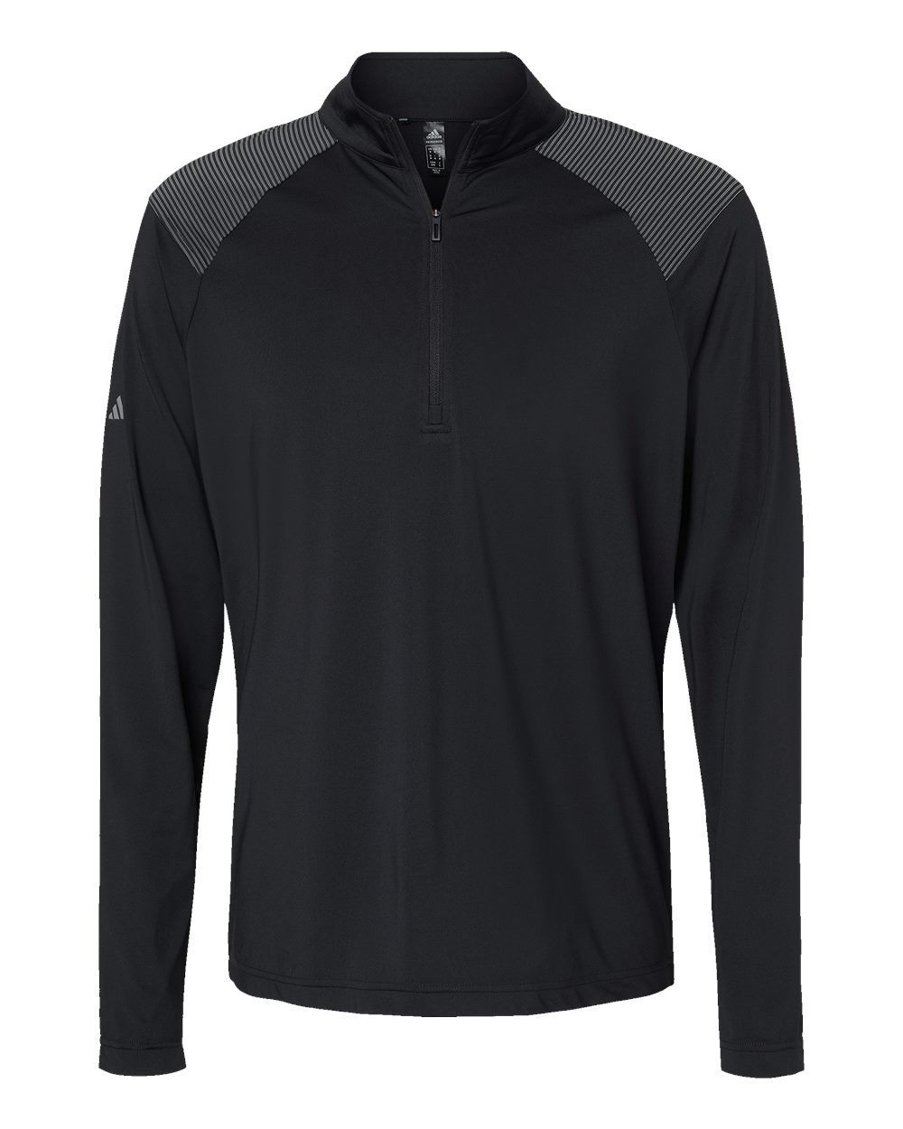 Men's Ultimate365 Lightweight Shoulder Stripe Quarter-Zip Pullover - Black