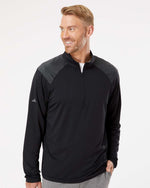 Men's Ultimate365 Lightweight Shoulder Stripe Quarter-Zip Pullover - Black