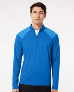 Men's Ultimate365 Lightweight Shoulder Stripe Quarter-Zip Pullover - Glory Blue