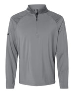 Men's Ultimate365 Lightweight Shoulder Stripe Quarter-Zip Pullover - Grey Three