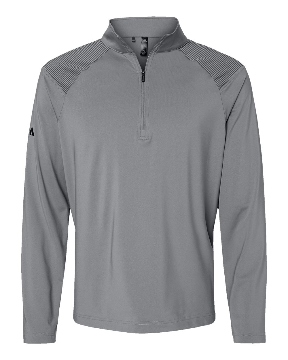 Men's Ultimate365 Lightweight Shoulder Stripe Quarter-Zip Pullover - Grey Three