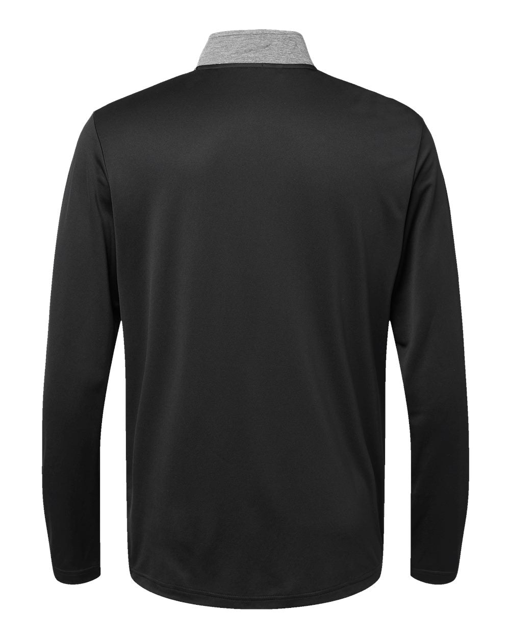 Men's Ultimate365 Heather Block Print Quarter-Zip Pullover - Black Melange/ Black/ Grey Three
