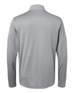 Men's Ultimate365 Heather Block Print Quarter-Zip Pullover - Grey Three Melange/ Grey Three/ Black