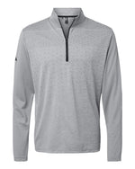 Men's Ultimate365 Heather Block Print Quarter-Zip Pullover - Grey Three Melange/ Grey Three/ Black