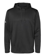 Men's Textured Mixed Media Midweight Hooded Sweatshirt - Black