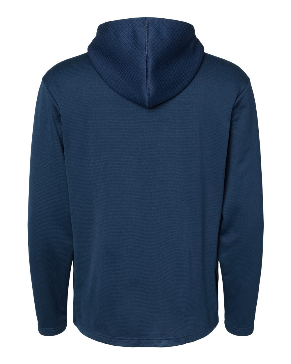Men's Textured Mixed Media Midweight Hooded Sweatshirt - Collegiate Navy