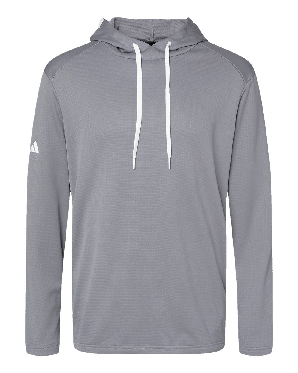 Men's Textured Mixed Media Midweight Hooded Sweatshirt - Grey Three