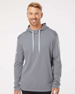 Men's Textured Mixed Media Midweight Hooded Sweatshirt - Grey Three