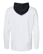 Men's Textured Mixed Media Midweight Hooded Sweatshirt - White