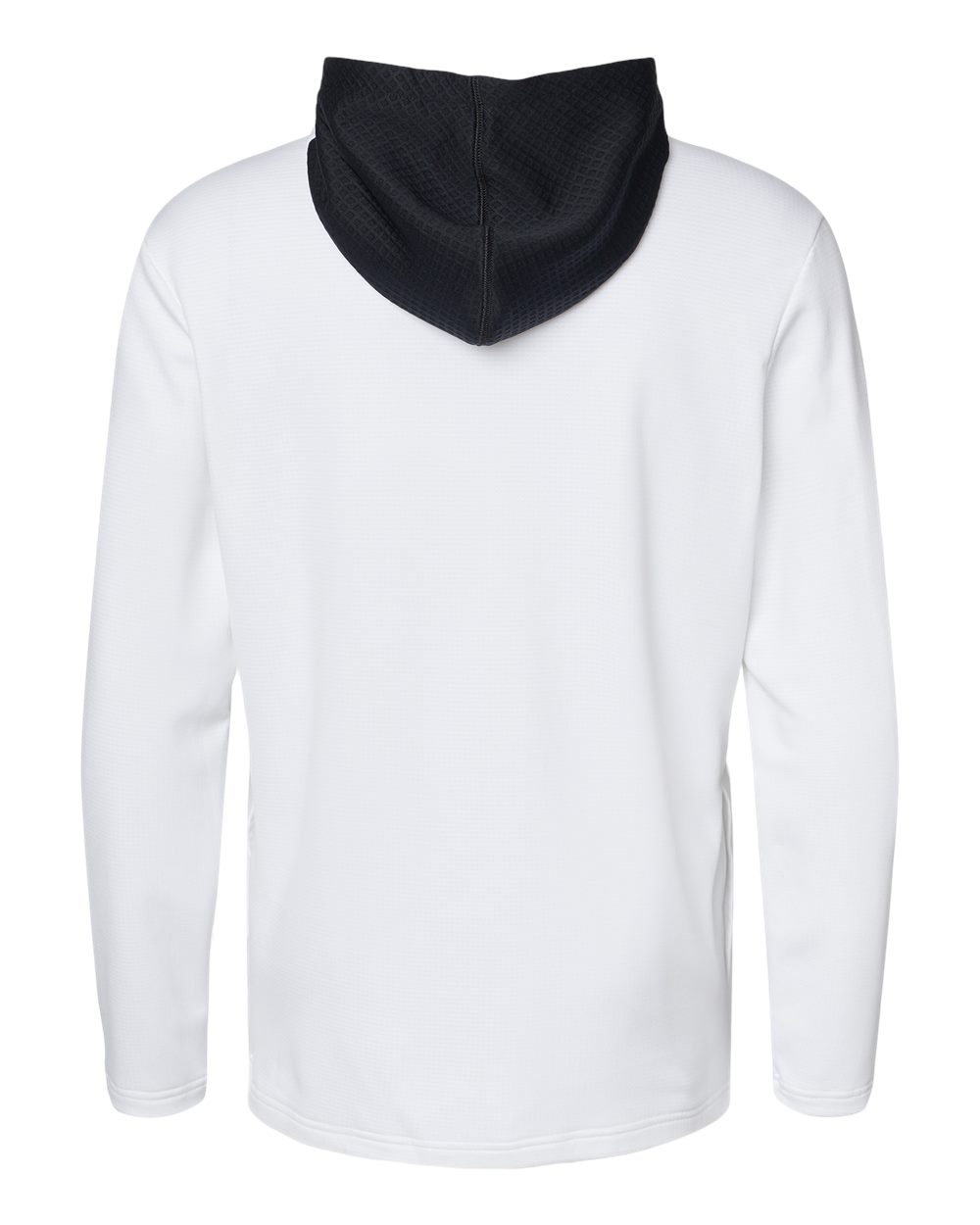 Men's Textured Mixed Media Midweight Hooded Sweatshirt - White