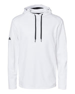 Men's Textured Mixed Media Midweight Hooded Sweatshirt - White