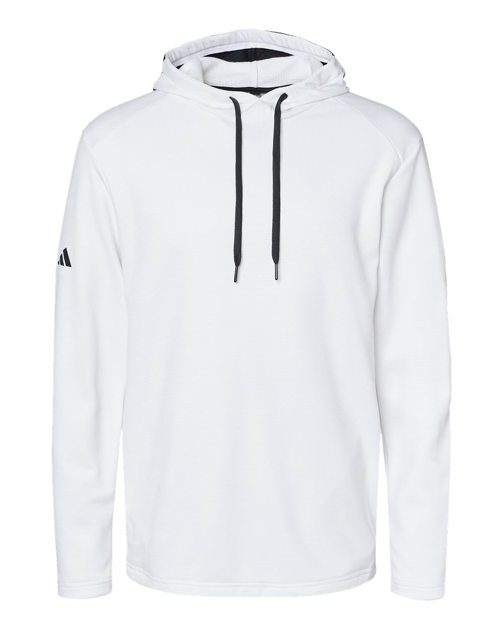 Men's Textured Mixed Media Midweight Hooded Sweatshirt - White