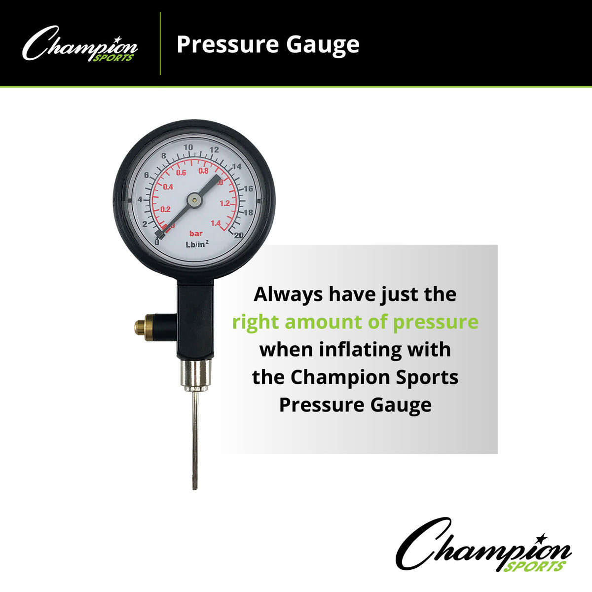 Champion Sports Pressure Gauge