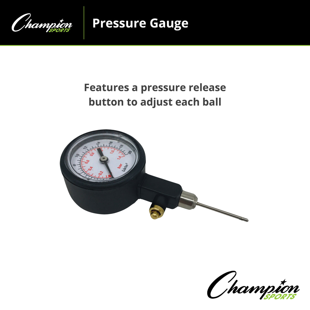 Champion Sports Pressure Gauge