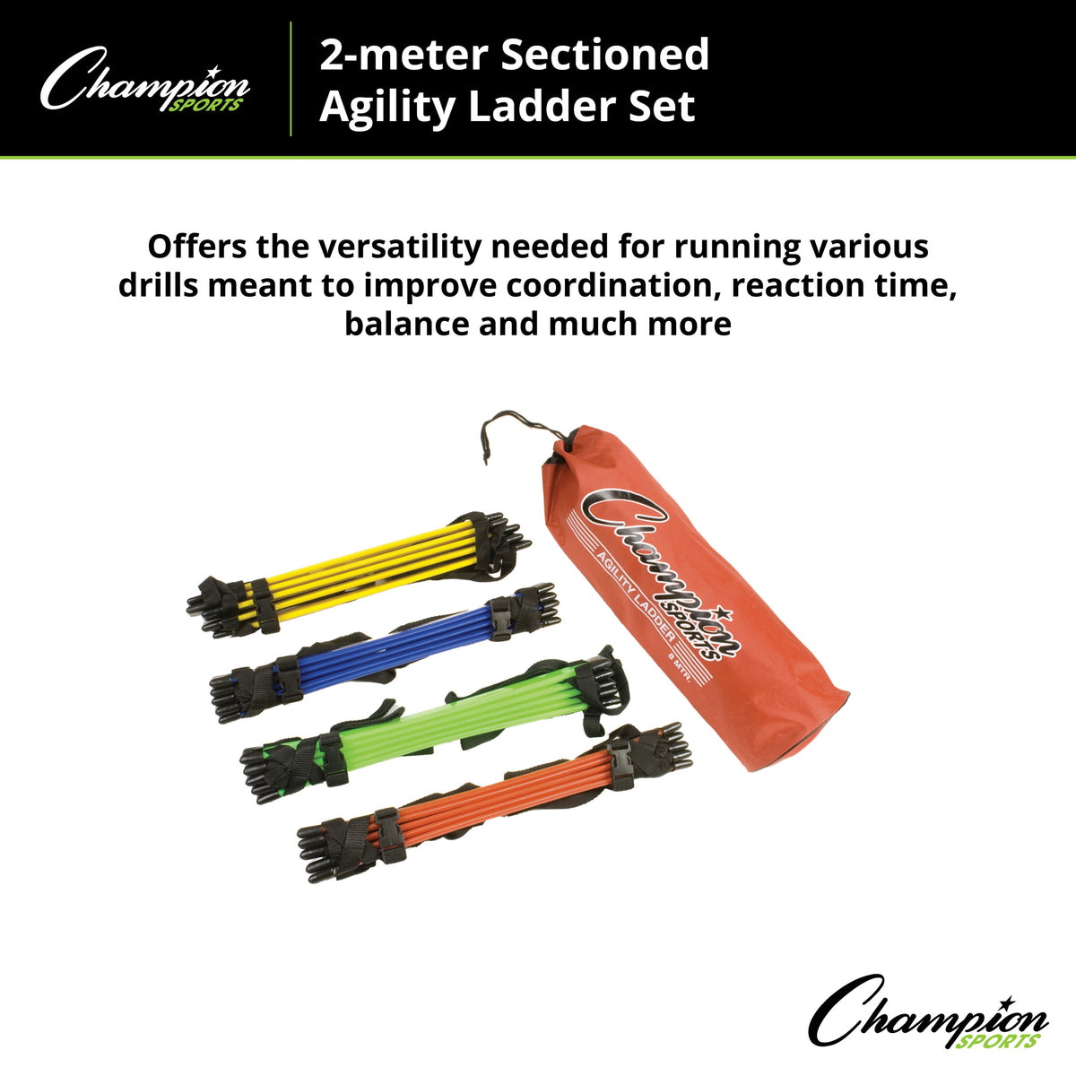 Champion Sports Sectioned Agility Ladder Set