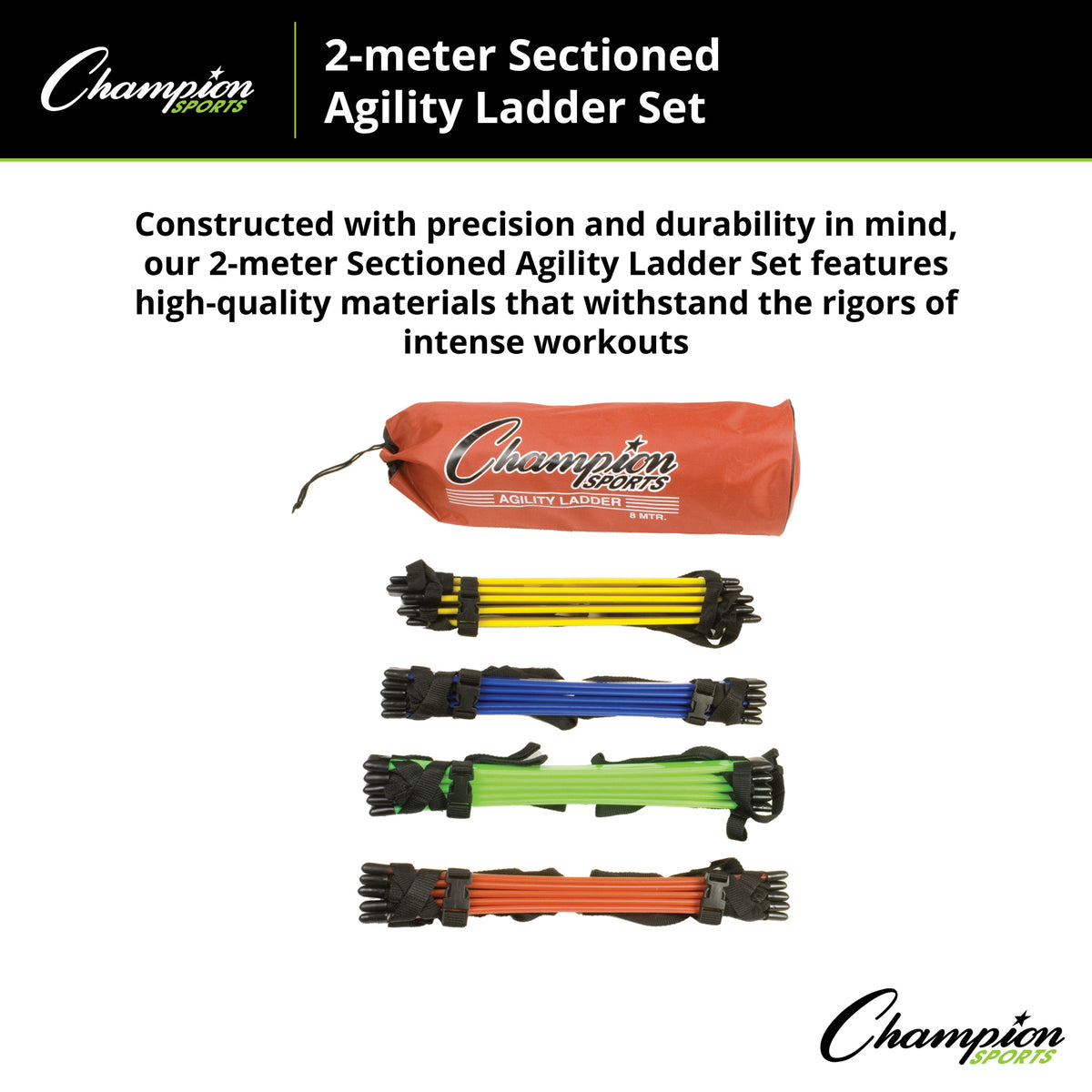 Champion Sports Sectioned Agility Ladder Set