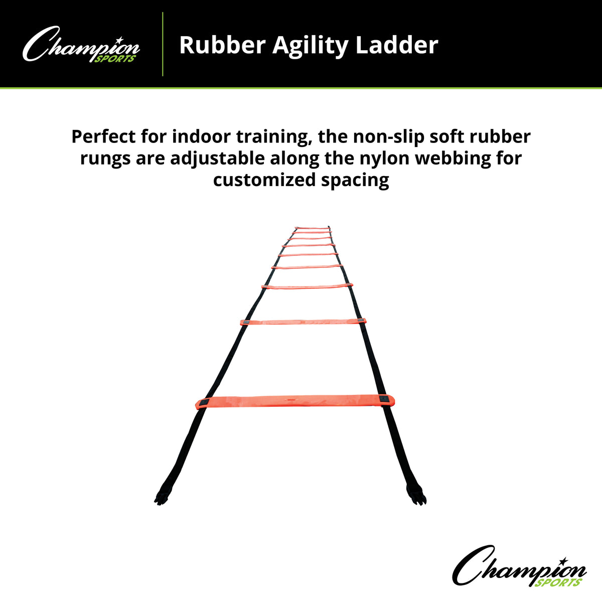 Champion Sports Rubber Agility Ladder