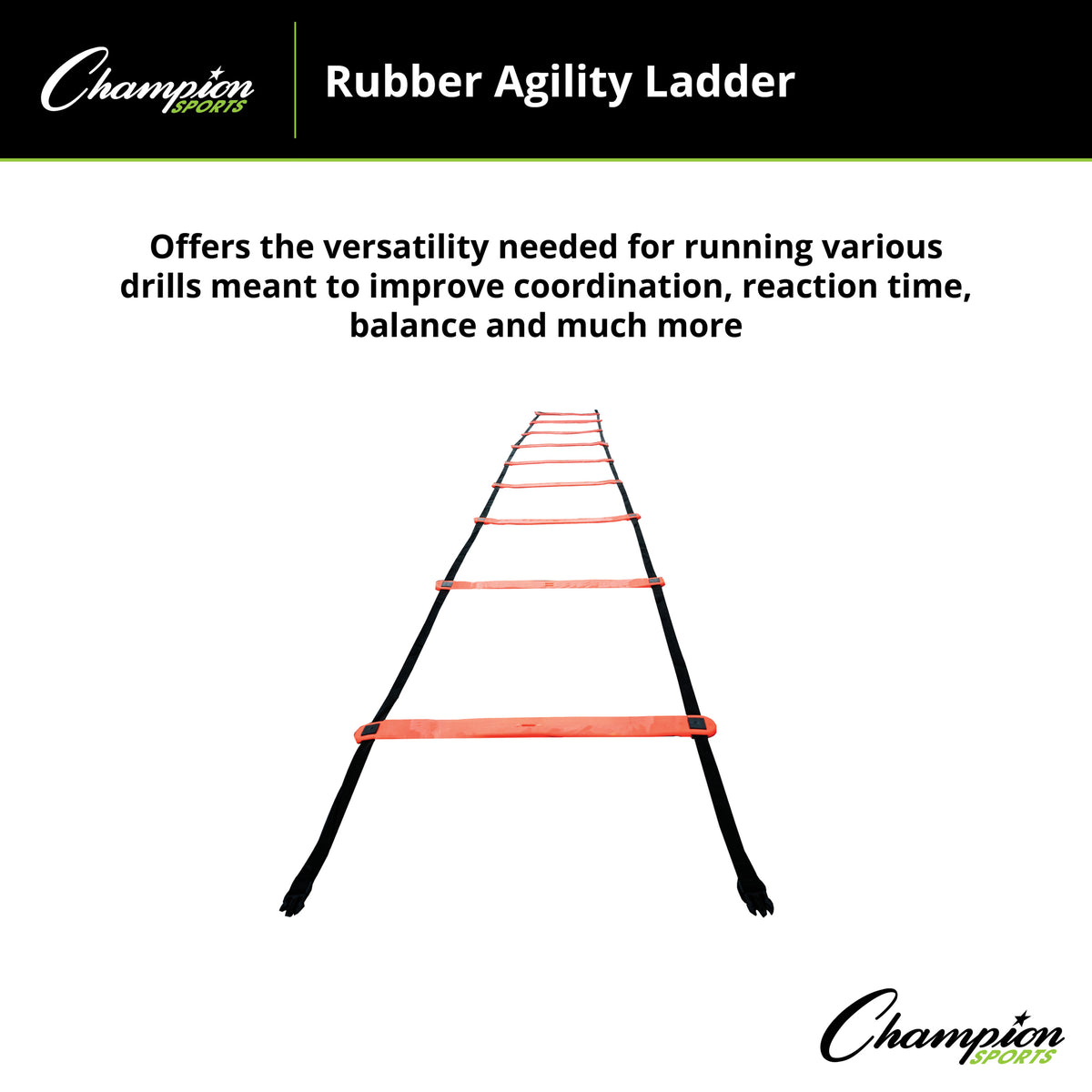 Champion Sports Rubber Agility Ladder