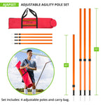 Champion Sports Adjustable Agility Pole Set - Set of 4