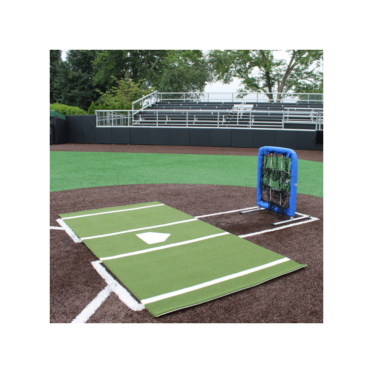 On-Deck Sports Batting Mat Pro w/ Inlaid Home Plate 12' x 6' (Lined)