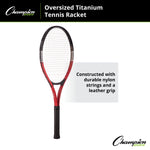 Champion Sports Oversized Titanium Tennis Racket, 27"