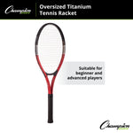 Champion Sports Oversized Titanium Tennis Racket, 27"