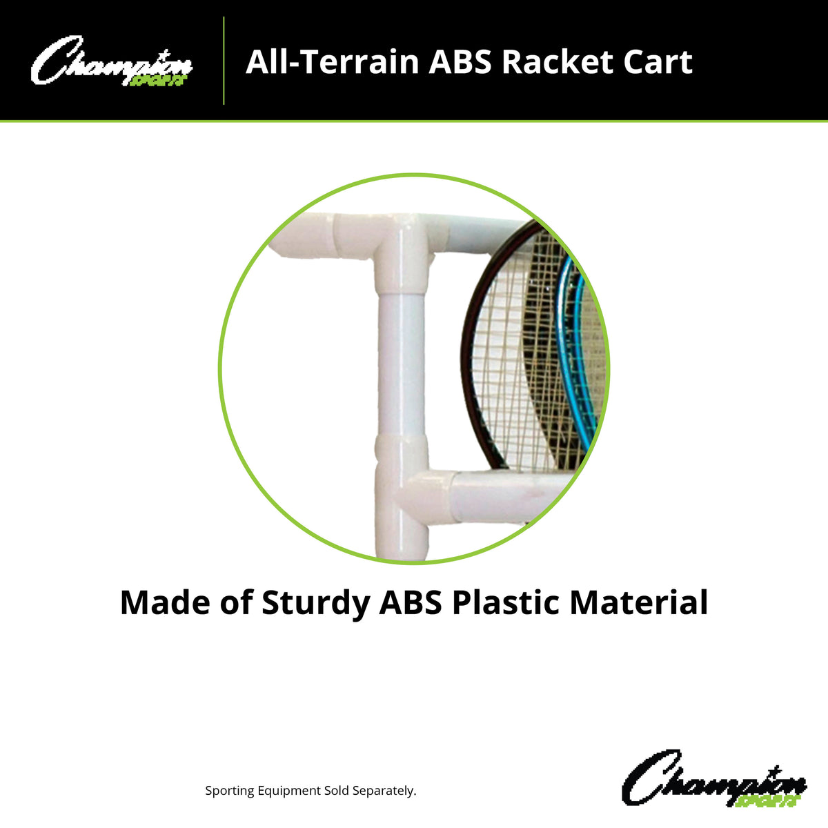 Champion Sports All Terrain ABS Racket Cart