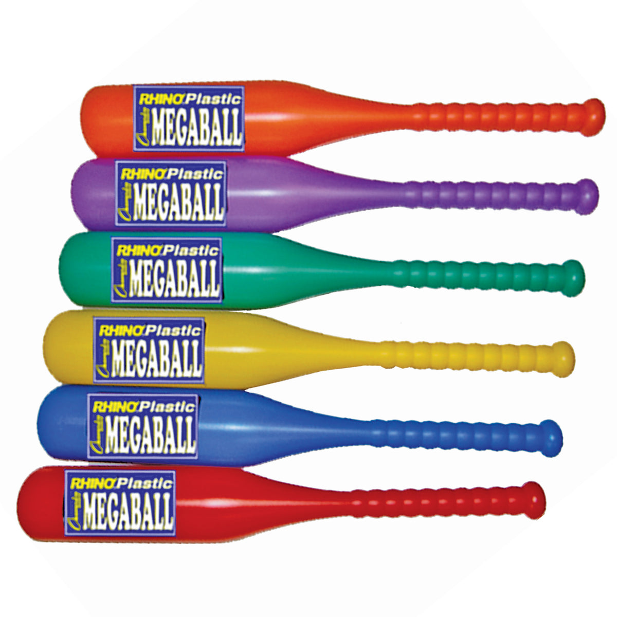 Champion Sports Rhino Mega Ball Plastic Bat Set - Set of 6