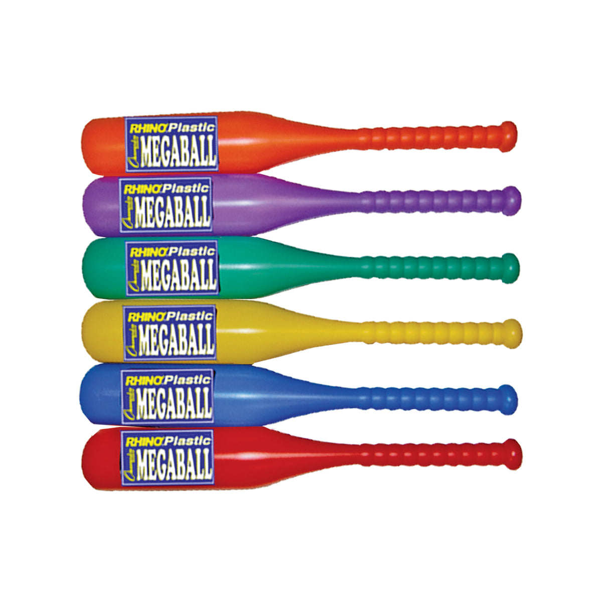 Champion Sports Rhino Mega Ball Plastic Bat Set - Set of 6