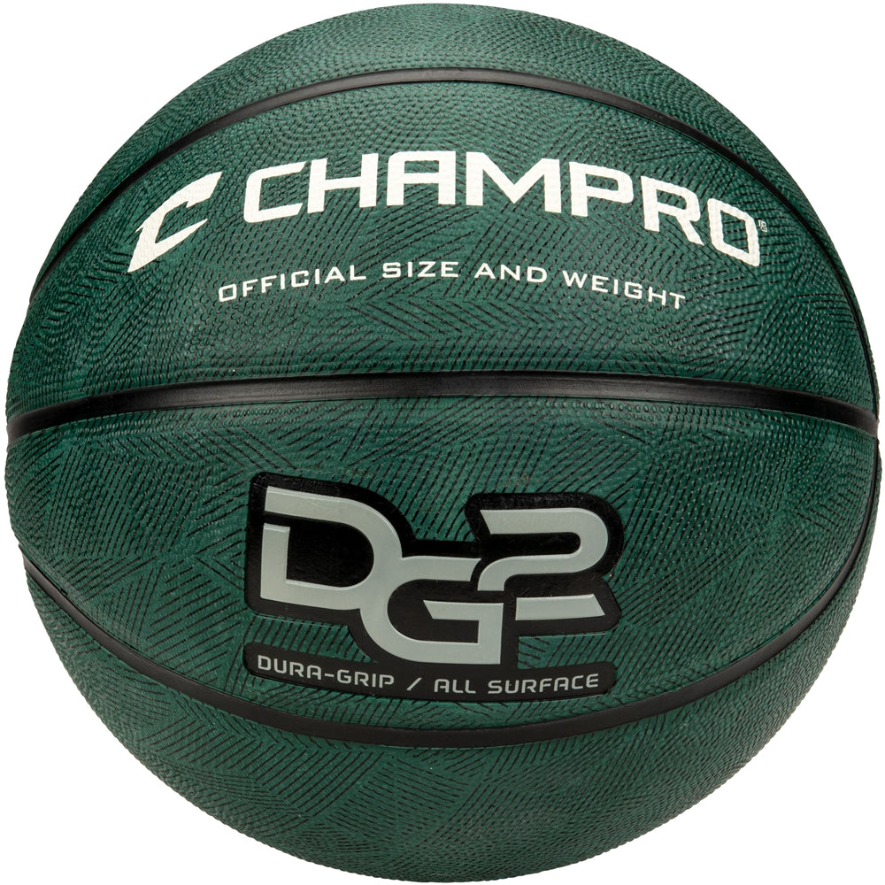 Champro Dura-Grip 230 Rubber Basketball - Forest Green