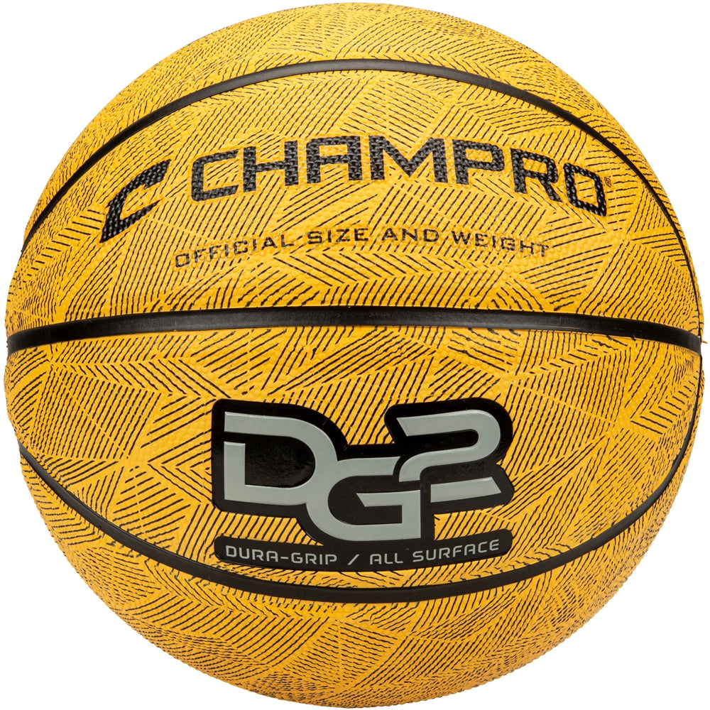 Champro Dura-Grip 230 Rubber Basketball - Gold
