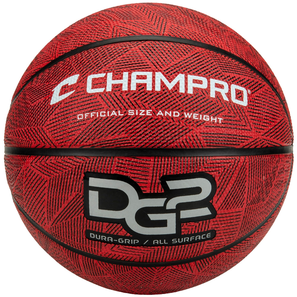 Champro Dura-Grip 230 Rubber Basketball - Scarlet