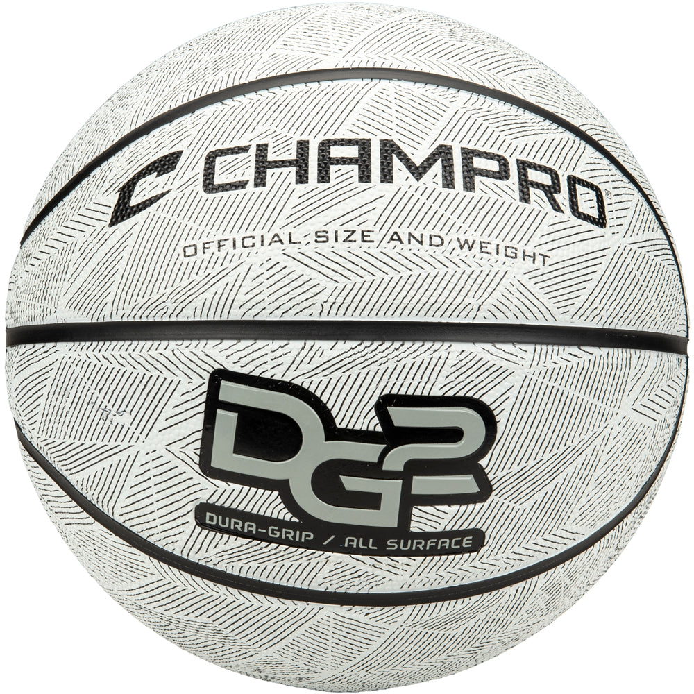 Champro Dura-Grip 230 Rubber Basketball - White