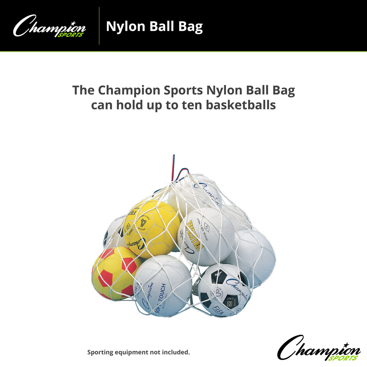 Champion Sports Nylon Ball Bag