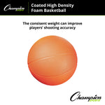 Champion Sports Coated High-Density Foam Basketball, Size 3