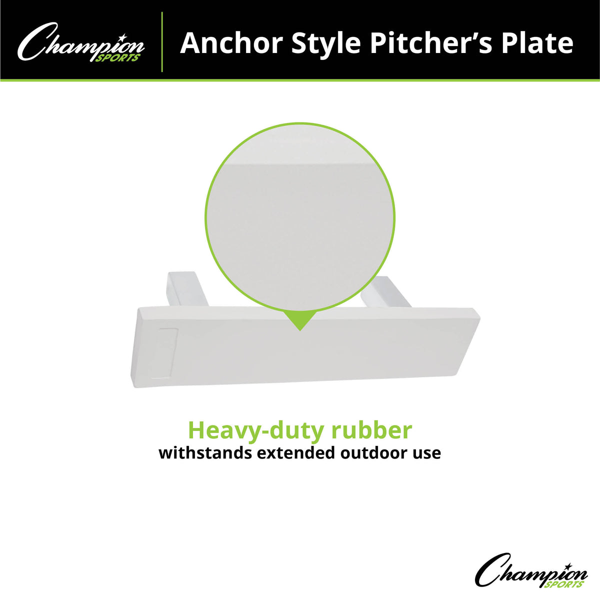 Champion Sports Anchor Style Pitcher's Plate