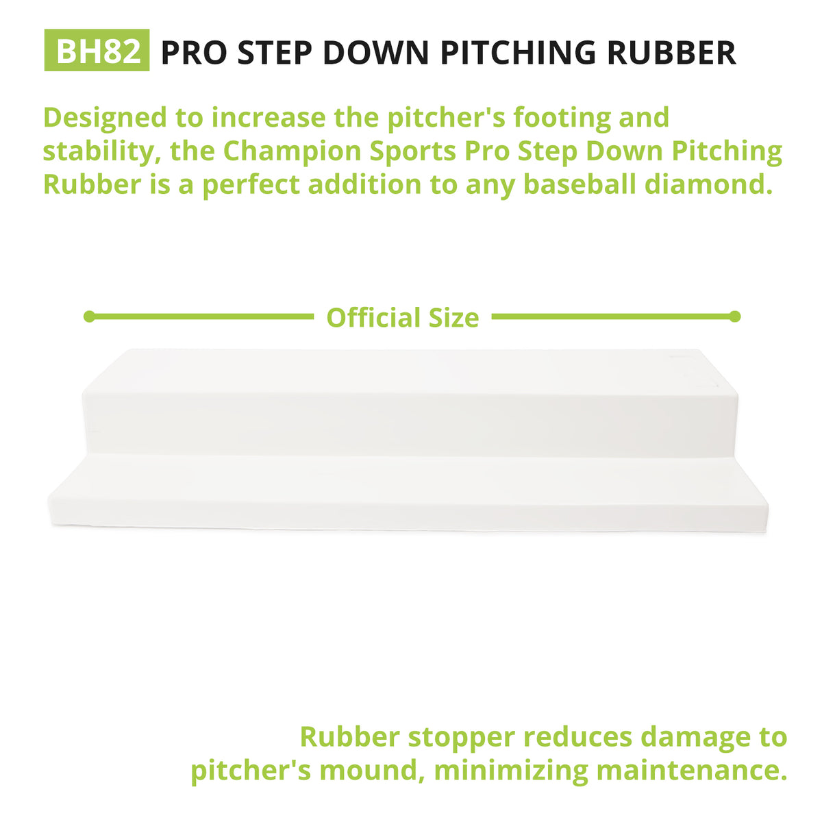 Champion Sports Pro Step Down Pitching Rubber