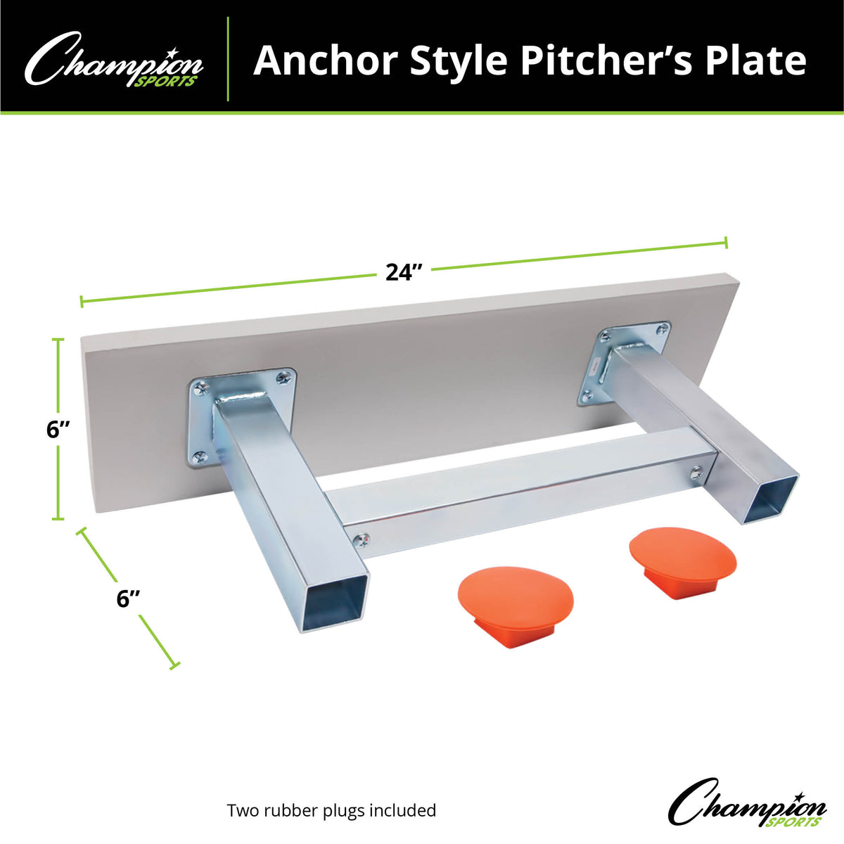 Champion Sports Anchor Style Pitcher's Plate
