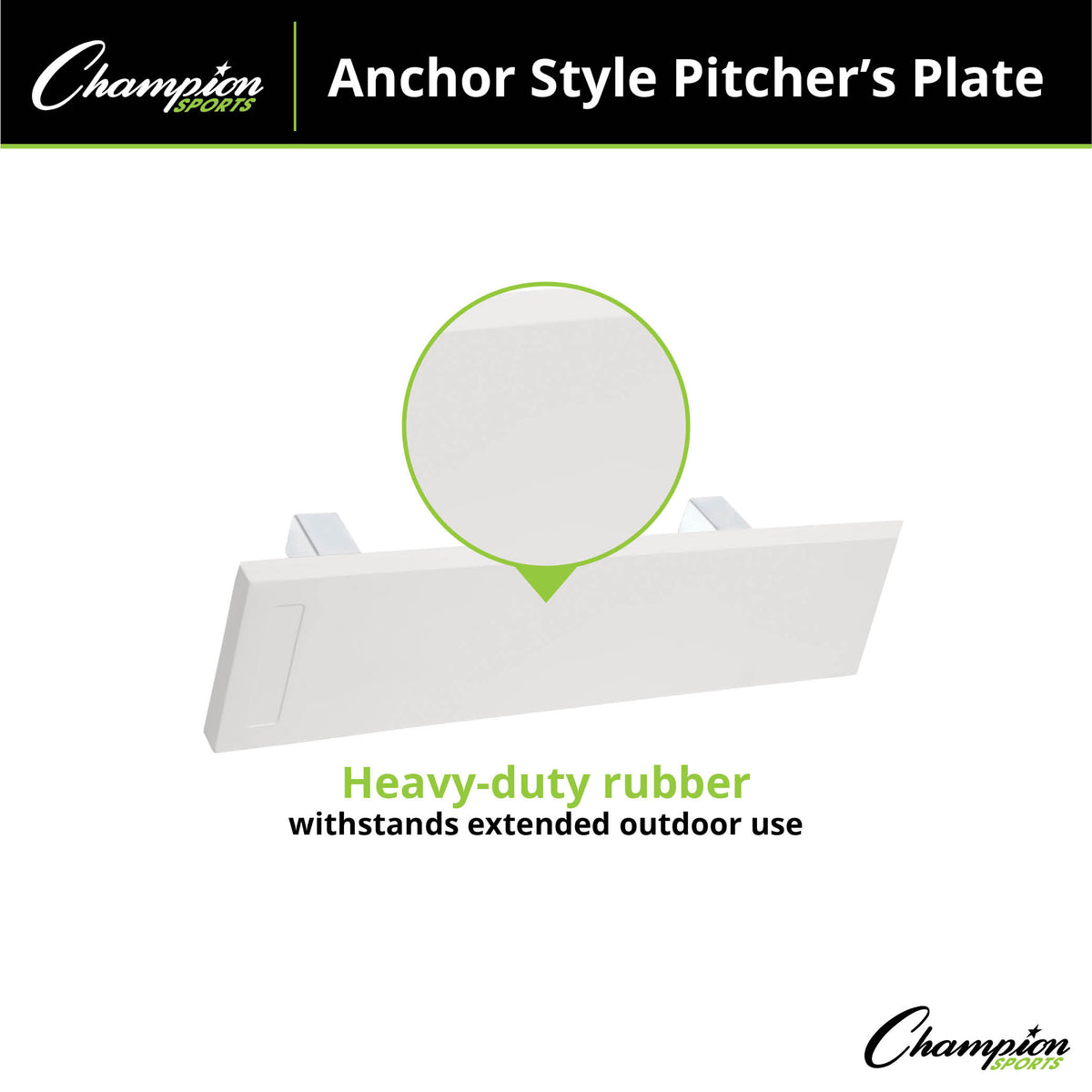 Champion Sports Anchor Style Pitcher's Plate