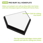 Champion Sports Pro Bury All Home Plate with Waffle Bottom