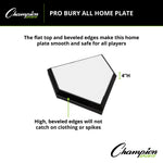 Champion Sports Pro Bury All Home Plate with Pine Bottom
