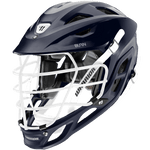 Warrior Burn Helmet w/ White Mask - Navy