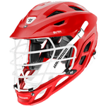 Warrior Burn Helmet w/ White Mask - Red