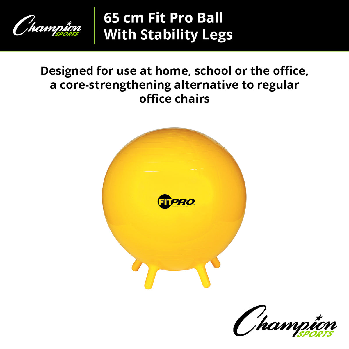 Champion Sports FitPro Ball with Stability Legs