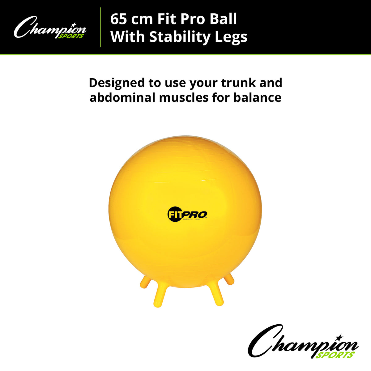 Champion Sports FitPro Ball with Stability Legs