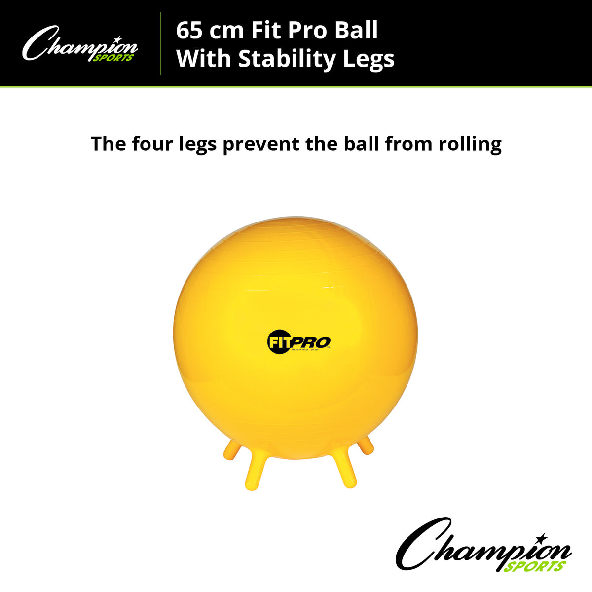Champion Sports FitPro Ball with Stability Legs