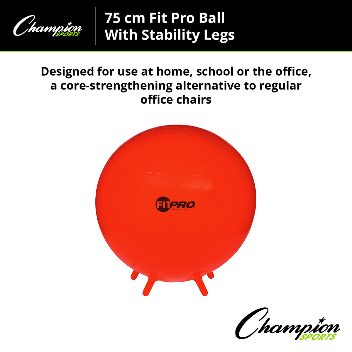 Champion Sports FitPro Ball with Stability Legs