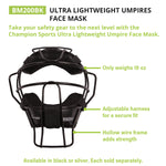 Champion Sports Ultra Lightweight Umpire Face Mask with DryTek