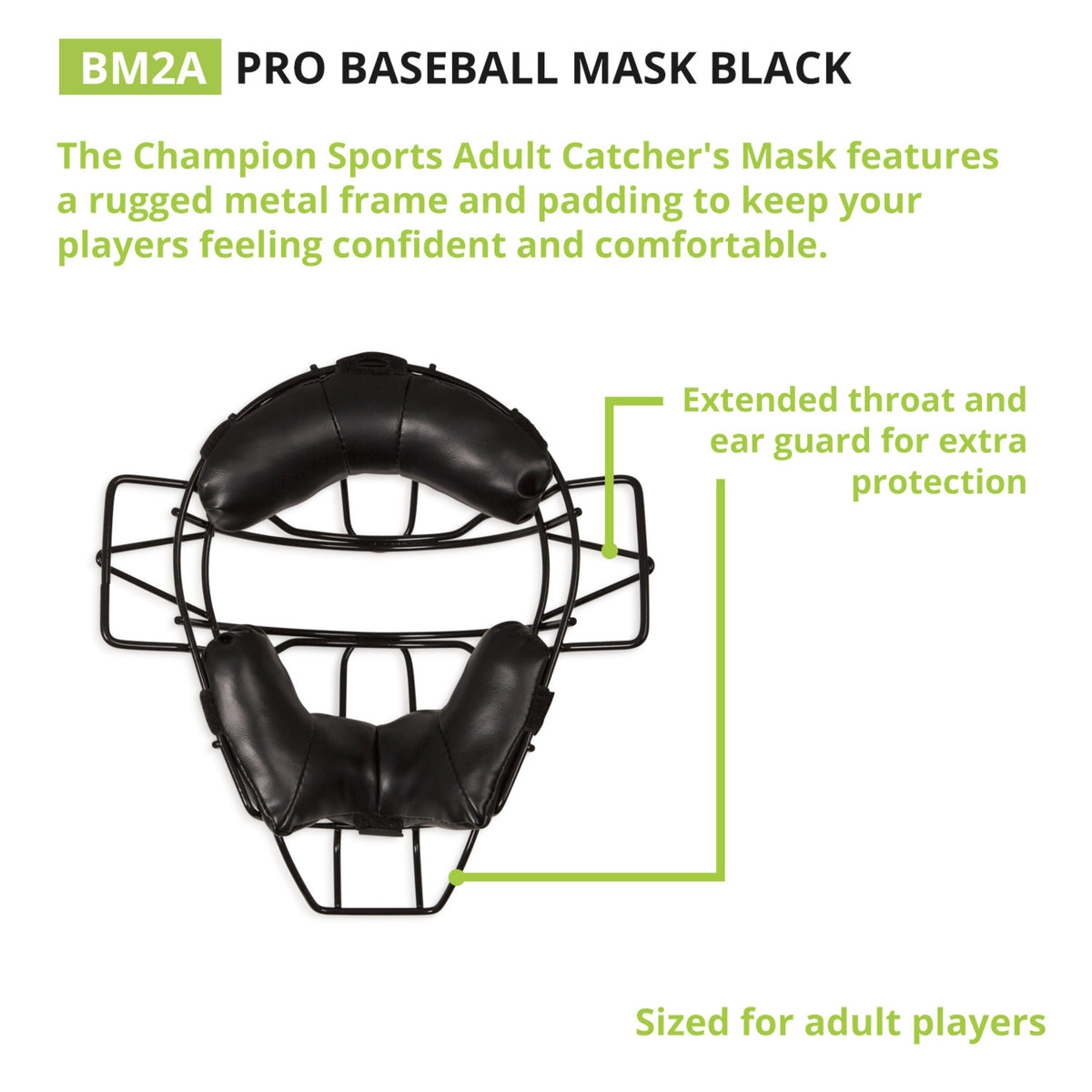 Champion Sports Pro Baseball Mask, Adult